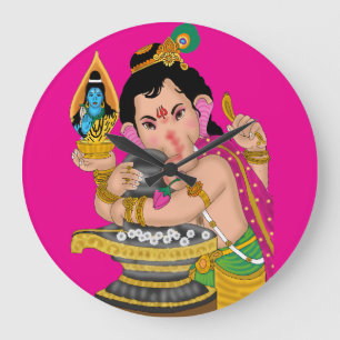 Lord Ganesha Wall Clock