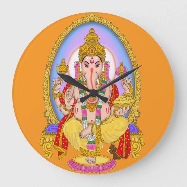 Lord Ganesha Wall Clock (Front)