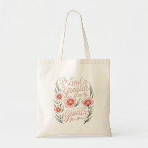 Lord Greater Than Giants We Face Christian Tote Bag