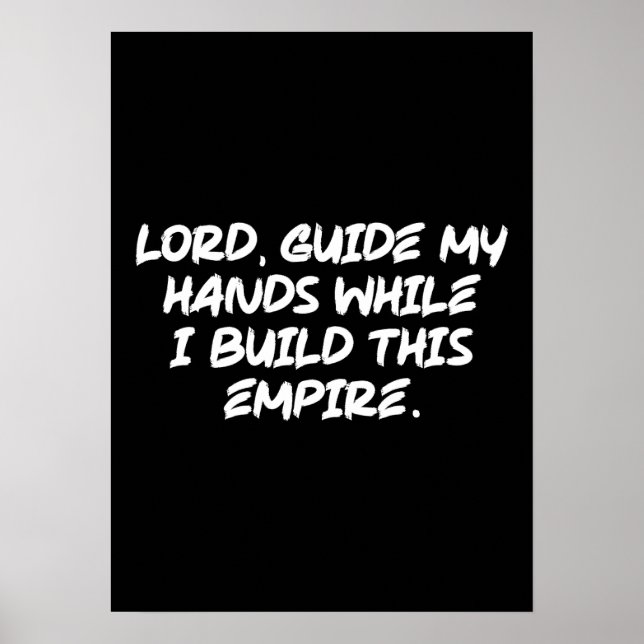 Lord, Guide My Hands – Faith-Based Motivational Poster (Front)