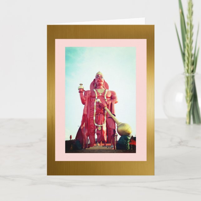 Lord Hanuman, 5" x 7" Folded Greeting Card (Front)