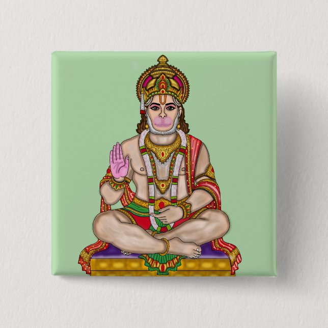 Lord Hanuman Button (Front)