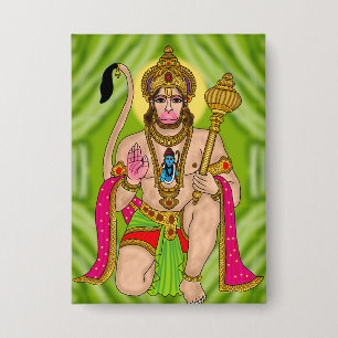 Lord Hanuman Button