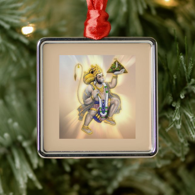 Lord Hanuman Divine Light Metal Ornament (Tree)