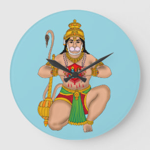 Lord Hanuman Wall Clock