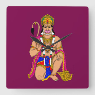 Lord Hanuman Wall Clock