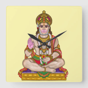 Lord Hanuman Wall Clock