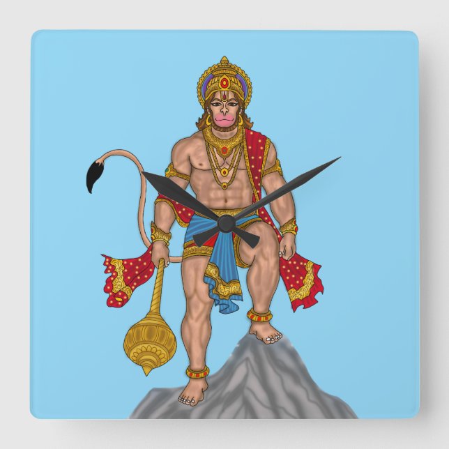 Lord Hanuman Wall Clock (Front)
