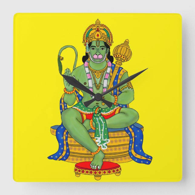 Lord Hanuman Wall Clock (Front)