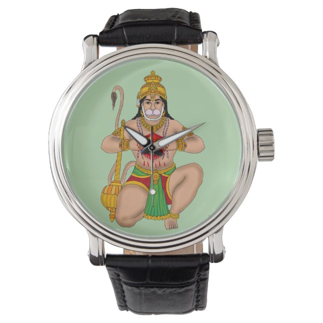 Lord Hanuman Wall Clock Watch (Front)