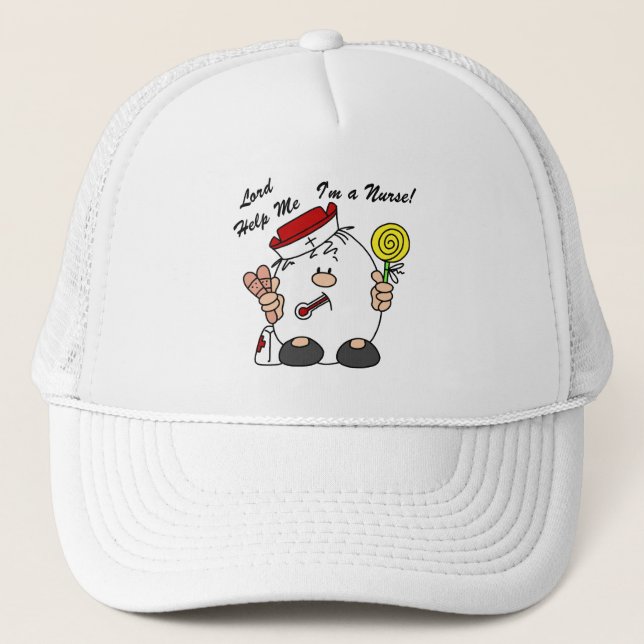Lord Help Me I'm a Nurse Trucker Hat (Front)