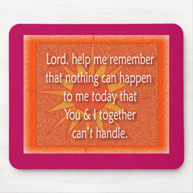 Lord help me remember mouse pad (Front)