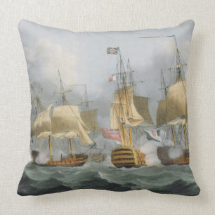 Lord Howe in the Queen Charlotte, Breaking the Ene Cushion