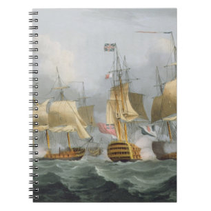 Lord Howe in the Queen Charlotte, Breaking the Ene Notebook