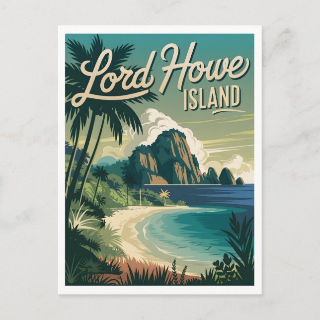 Lord Howe Island Vintage Postcard (Front)