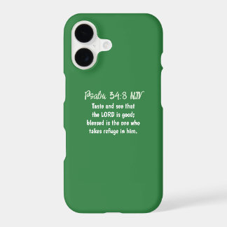 Lord is Good Bible Verse Green and White Simple