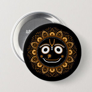 Lord Jagannath Devotional - Hare Krishna 7.5 Cm Round Badge