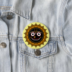 Lord Jagannath Devotional - Hare Krishna 7.5 Cm Round Badge