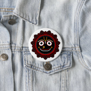 Lord Jagannath Devotional - Hare Krishna 7.5 Cm Round Badge