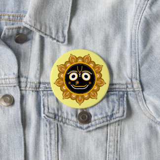 Lord Jagannath Devotional - Hare Krishna 7.5 Cm Round Badge
