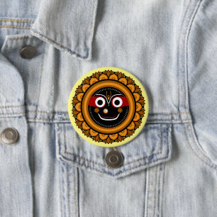Lord Jagannath Devotional - Hare Krishna 7.5 Cm Round Badge
