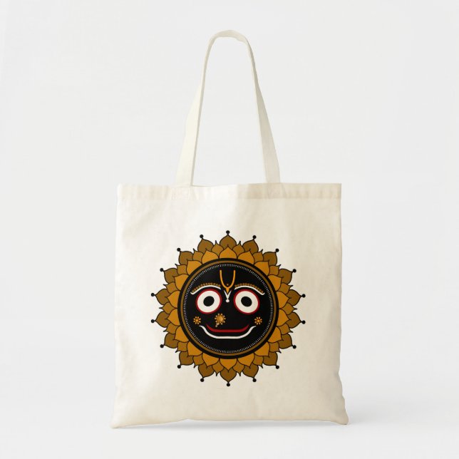 Lord Jagannath Devotional Tote Bag Hare Krishna (Front)