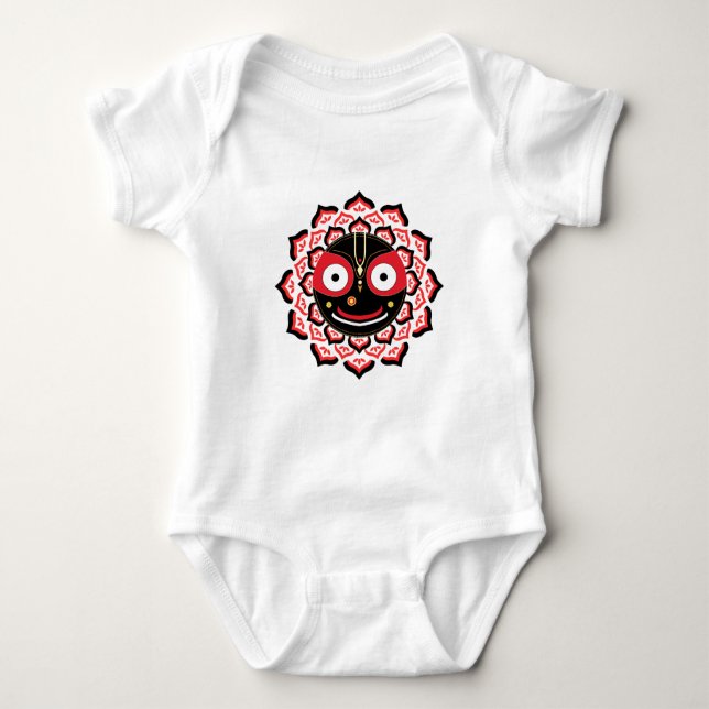 Lord Jagannath Face Chakra Hindu Deity Baby Bodysuit (Front)