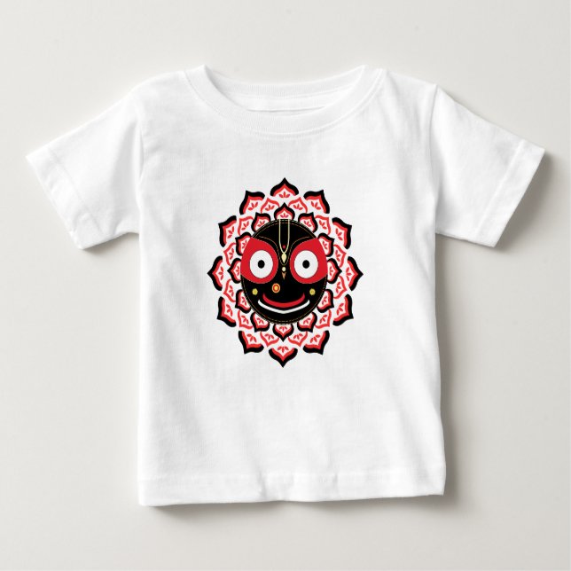 Lord Jagannath Face Chakra Hindu Deity Baby T-Shirt (Front)