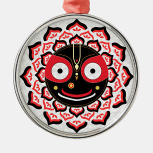 Lord Jagannath Face Chakra Hindu Deity Metal Ornament