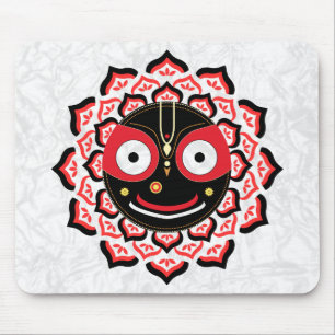 Lord Jagannath Face Chakra Hindu Deity Mouse Pad