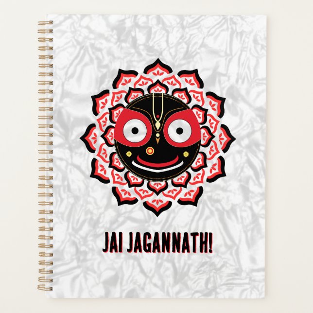 Lord Jagannath Face Chakra Hindu Deity Planner (Front)