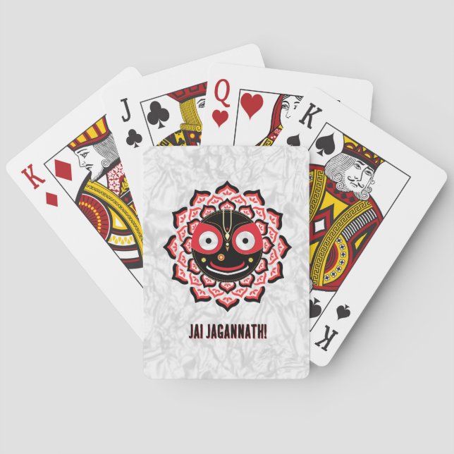 Lord Jagannath Face Chakra Hindu Deity Playing Cards (Back)