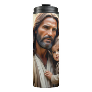 Lord Jesus Christ and Precious Child Thermal Tumbler