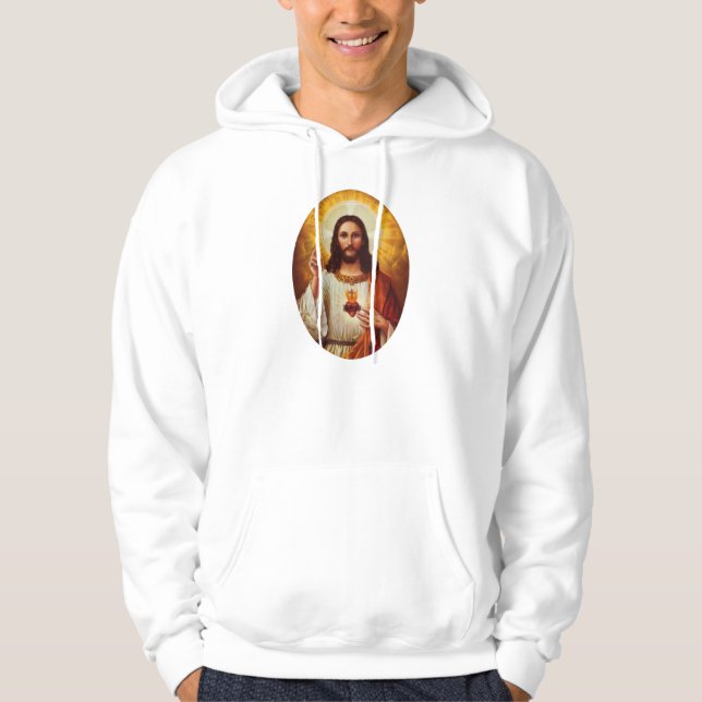 Lord Jesus Christ and the Sacred Heart Hoodie (Front)