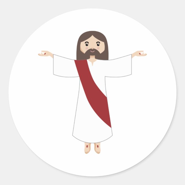 Lord Jesus Christ Classic Round Sticker (Front)