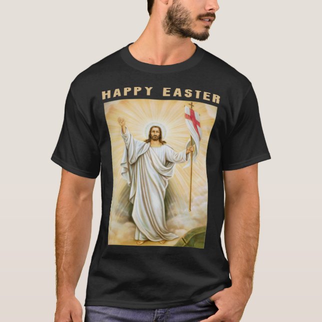 Lord Jesus Christ is Risen  Resurrection of Jesus  T-Shirt (Front)