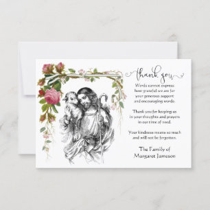 Lord Jesus Religious Thank You Condolence Card