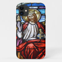 Lord Jesus stained glass iphone case
