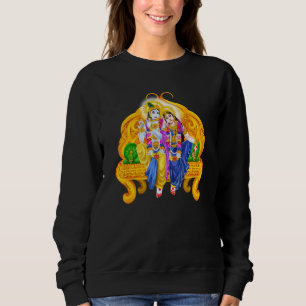 Lord Krishna And Devi Radha Hindu Deity Meditation Sweatshirt