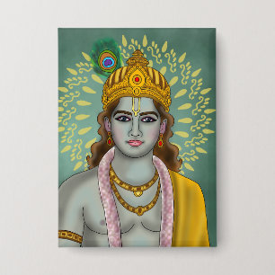 Lord Krishna Button