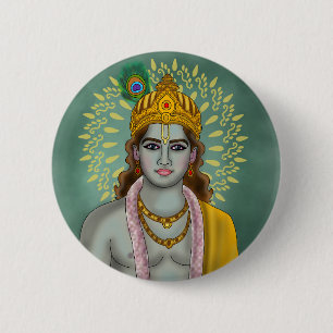Lord Krishna Button