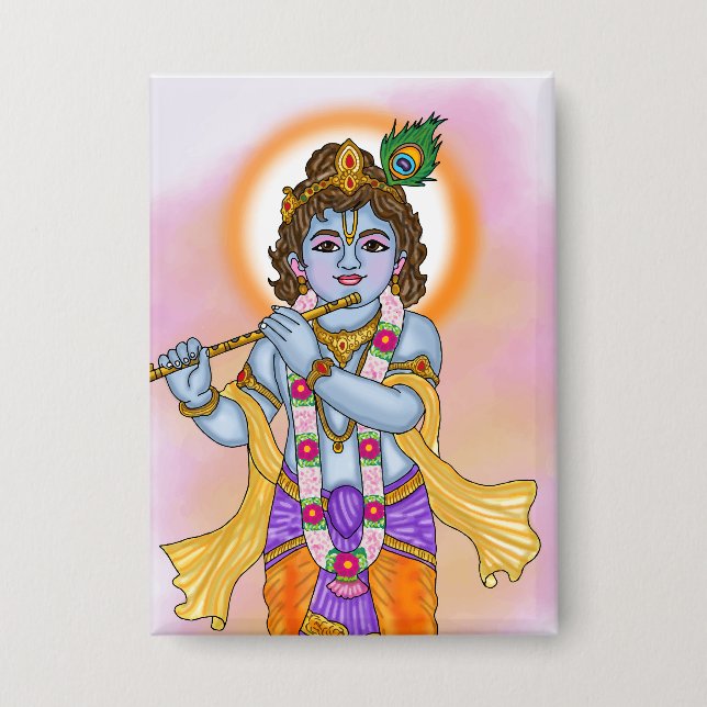 Lord Krishna Button (Front)