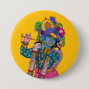 Lord Krishna Button