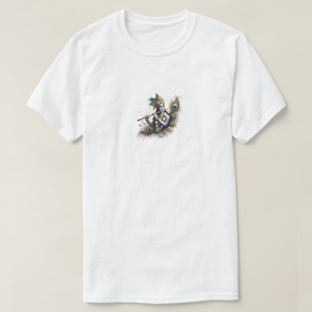 Lord Krishna design T-shirt for men (Design Front)