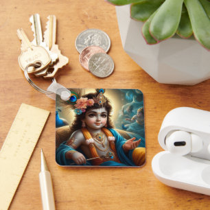 Lord Krishna Magnetic Card Key Ring