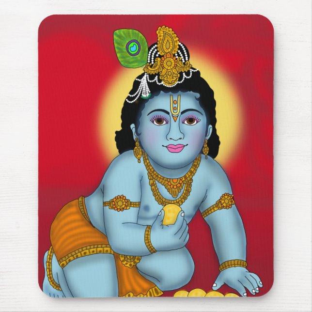 Lord Krishna Mouse Pad (Front)