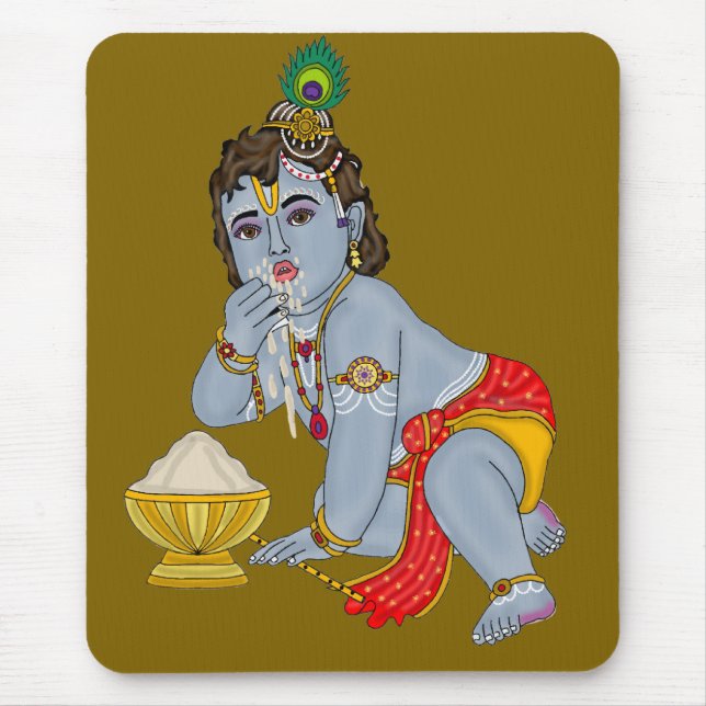 Lord Krishna Mouse Pad (Front)