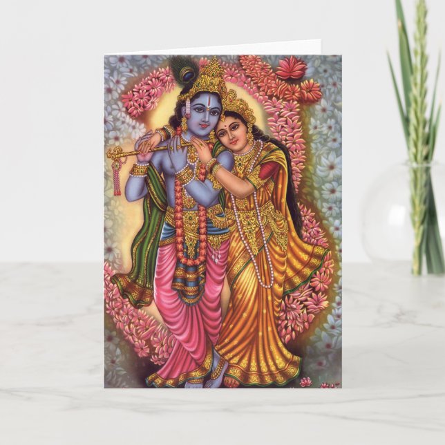Lord Krishna & Radha Card (Front)