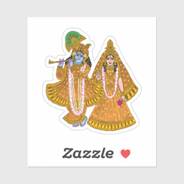 Lord Krishna Stickers (Sheet)