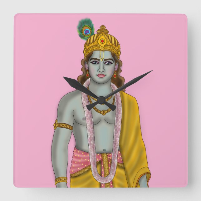 Lord Krishna Wall Clock (Front)